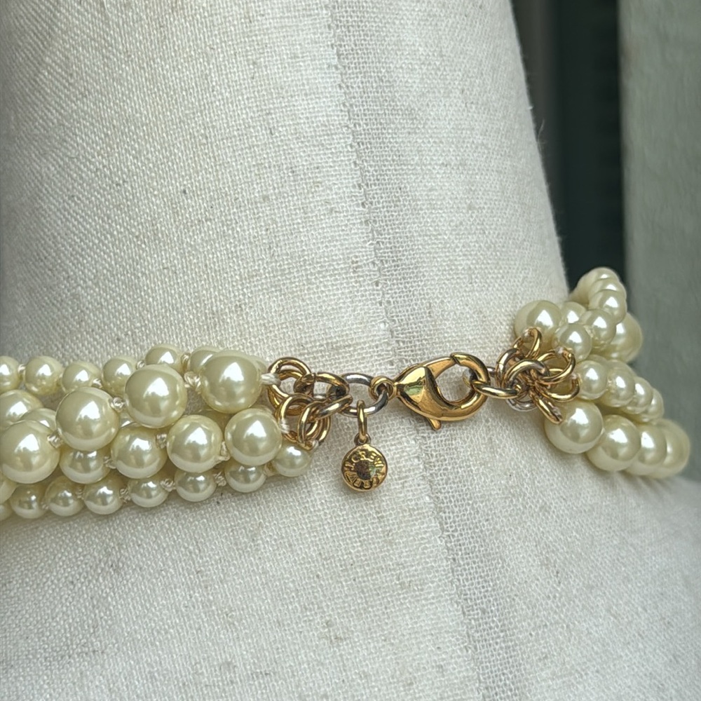 J. Crew 5 strand faux pearl necklace. - Picture 6 of 6